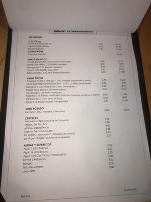 Menu photo 4 La Posada del Dragón Madrid, M