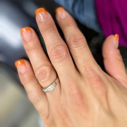 Nails By Ann & lounge - How does Lilly make my old hands look this good!! These are w tips, dip polish, gel top sealant!  It stays on for 3+ wk