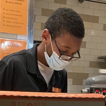 Blaze Pizza - Humpfff!! Look at that nose and mouth part on his mask. He kept touching it then dealing with food. - Salad Near Me - Laurel, Maryland Blaze Pizza - Humpfff!! Look at that nose and mouth part on his mask. He kept touching it then dealing with food. - Salad Near Me - Laurel, Maryland