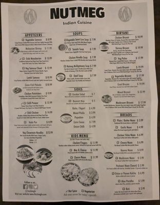 Menu photo 2 Nutmeg Indian Cuisine Las Vegas, NV Menu photo 2 Nutmeg Indian Cuisine Las Vegas, NV