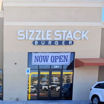 Sizzle Stack Burger - Front - Burgers Near Me - Las Vegas, Nevada Sizzle Stack Burger - Front - Burgers Near Me - Las Vegas, Nevada