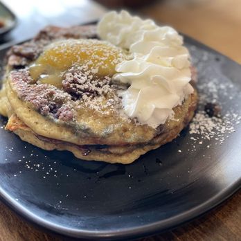 Baja Cafe - Two Pan Sam Lemon Blueberry Pancake - Breakfast & Brunch Near Me - Tucson, Arizona