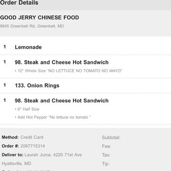 Good Jerry - First pic shows what I ordered, second shows what I got. - Chinese Near Me - Greenbelt, Maryland