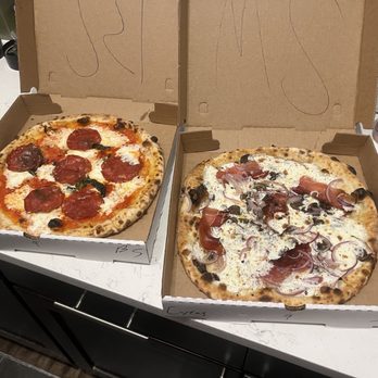 Roberta's - Bee Sting on the left, Speckenwolf on the right - Pizza Near Me - Brooklyn, New York Roberta's - Bee Sting on the left, Speckenwolf on the right - Pizza Near Me - Brooklyn, New York