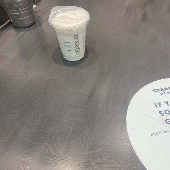 Starbucks - This is what they gave me when I asked for a cafe vanilla frap. The barista didn't know how to make it. - Coffee & Tea Near Me - Towson, Maryland