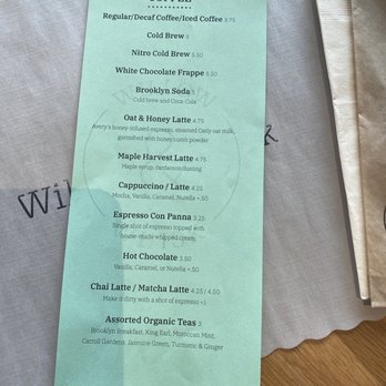 Willow & Whisk - Coffee menu - Breakfast & Brunch Near Me - Wyckoff, New Jersey
