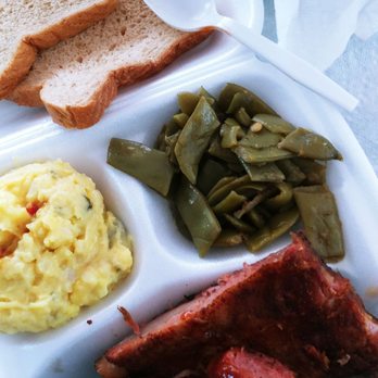 Sam's Bar-B-Que - BBQ Sausage & great ribs, very sweet potato salad and the green beans tasted like they came from a can. - Barbeque Near Me - Austin, Texas Sam's Bar-B-Que - BBQ Sausage & great ribs, very sweet potato salad and the green beans tasted like they came from a can. - Barbeque Near Me - Austin, Texas