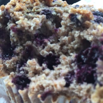 Cafe This Way - Blueberry muffin...theirs is a healthier version...whole grain type muffin. - New American Near Me - Bar Harbor, Maine