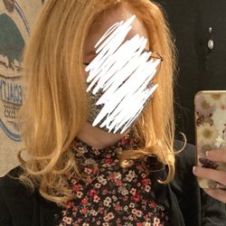 The Hive Hair Studio East Rock - December after picture (red--was supposed to just be a root touch up for my blond hair)