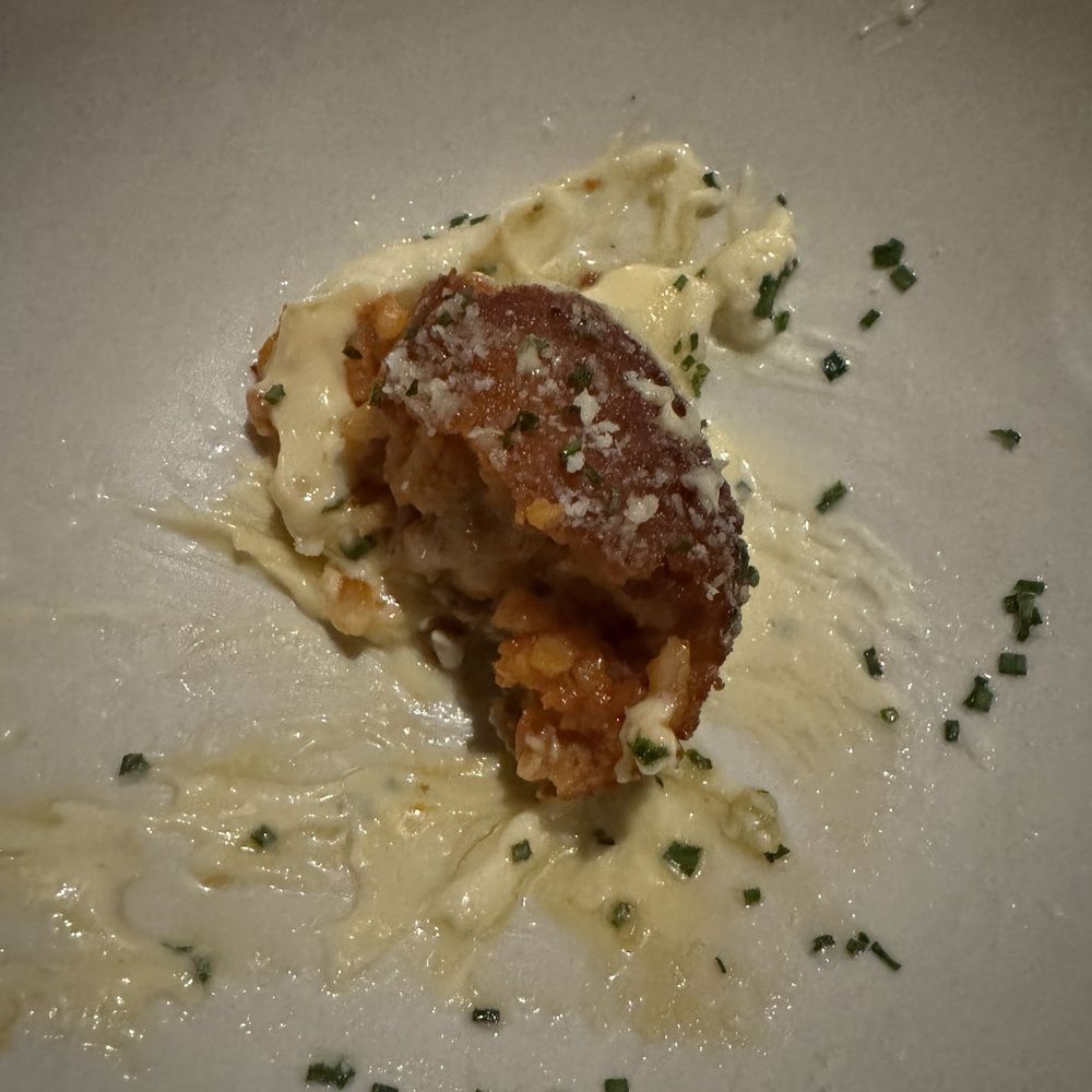 Beef shortrib arancini (has tomato in it)