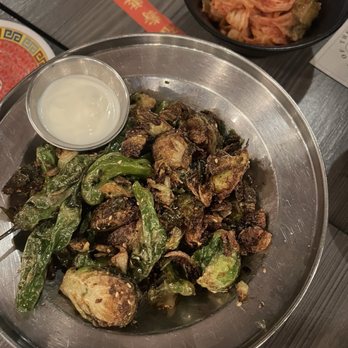 Ace Eat Serve - Brussels Sprouts & Shishitos, Kim Chi - Asian Fusion Near Me - Denver, Colorado Ace Eat Serve - Brussels Sprouts & Shishitos, Kim Chi - Asian Fusion Near Me - Denver, Colorado