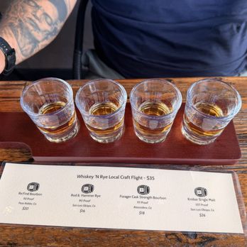 Whiskey 'N Rye Smokehouse - Local whiskey flight - Barbeque Near Me - Solvang, California Whiskey 'N Rye Smokehouse - Local whiskey flight - Barbeque Near Me - Solvang, California