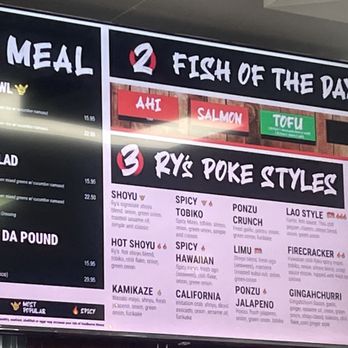 Ry's Poke Shack - Menu - Hawaiian Near Me - Pasadena, California