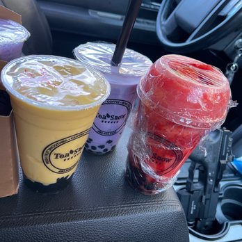 Tea Snow - Mango passion fruit, taro coconut and sweet and spicy watermelon with brown sugar boba - Coffee & Tea Near Me - Mesa, Arizona Tea Snow - Mango passion fruit, taro coconut and sweet and spicy watermelon with brown sugar boba - Coffee & Tea Near Me - Mesa, Arizona