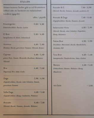 Menu photo 4 Cafe Wohnraum Cologne, NW