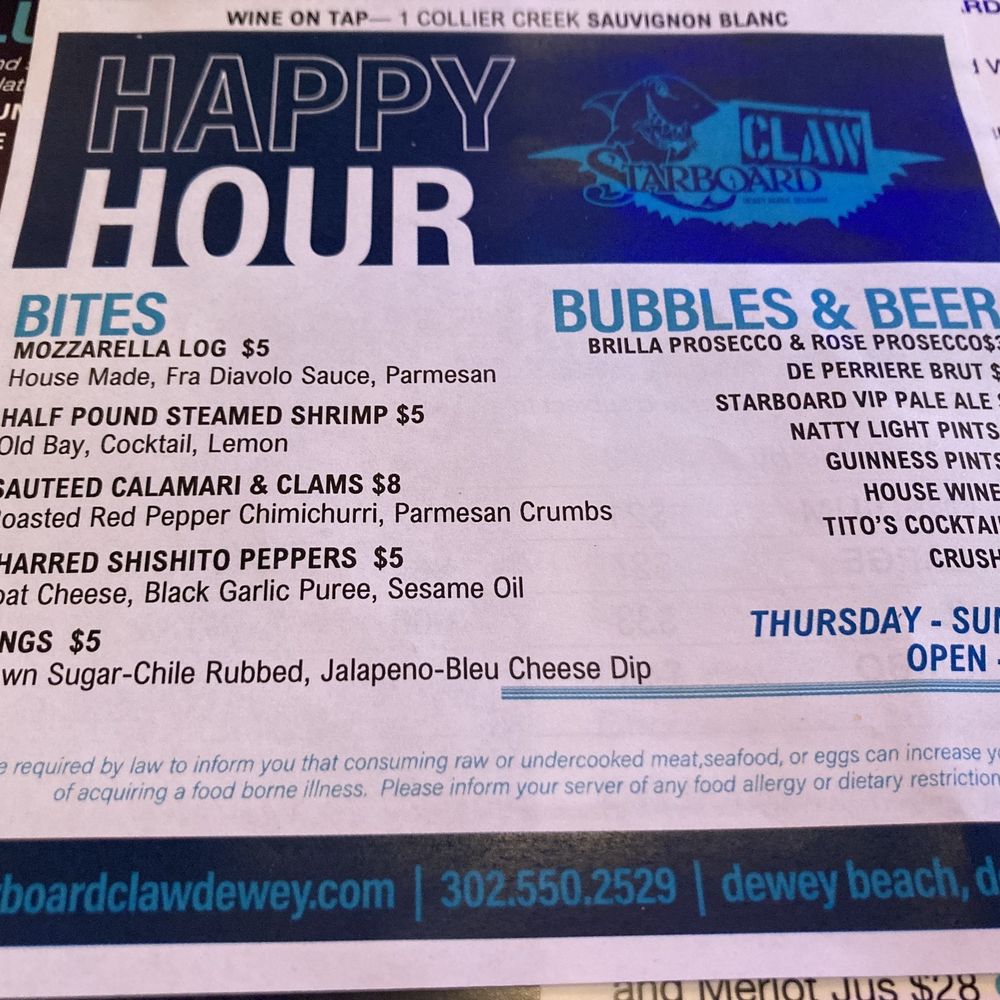 Happy Hour Menu Happy Hour Menu
