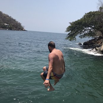 Jet's Private Boat Tour - Jumping off the pier at Yelapa after some drinks! Woohoo! - Boat Tours Near Me