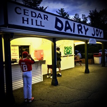 Dairy Joy - Cedar Hill Dairy Joy in the evening - Ice Cream & Frozen Yogurt Near Me - Weston, Massachusetts Dairy Joy - Cedar Hill Dairy Joy in the evening - Ice Cream & Frozen Yogurt Near Me - Weston, Massachusetts