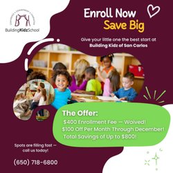 Building Kidz of San Carlos - Special Prom - sign up and start in September or October.  Few spots left!!!