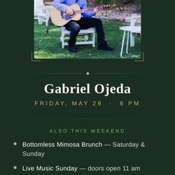 Elevation LVK - This Friday, we're setting the vibe with live music from Gabriel Ojeda starting at 6pm. Come sip, unwind, and let the weekend begin.