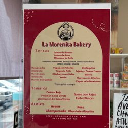 La Morenita Bakery - Menu
