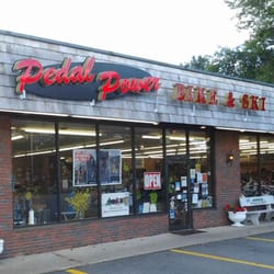 Pedal Power Bike & Ski - This's our new sign.  Notice that the entry door is now actually beneath the center of the sign.