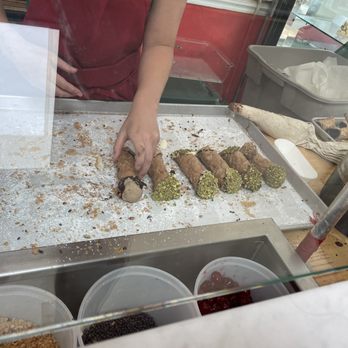 Romolo's Cannoli - Cannoli made-to-order prep area. - Ice Cream & Frozen Yogurt Near Me - San Mateo, California Romolo's Cannoli - Cannoli made-to-order prep area. - Ice Cream & Frozen Yogurt Near Me - San Mateo, California