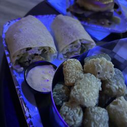 Keg Social Orlando - Chicken Caesar wrap with tots