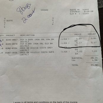Thompson Building Materials - Thompson price for exact same thing $3.09 vs Southeast Construction $2.49. - Building Supplies Near Me - Orange, California