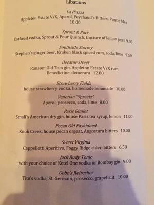 Menu photo 5 Bottega Italian Restaurant Birmingham, AL