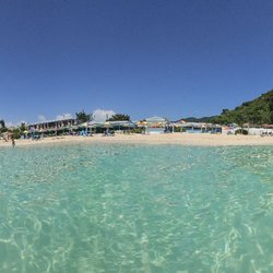 Darkwood Beach Bar & Restaurant - Panoramic view of the beach and restaurant.