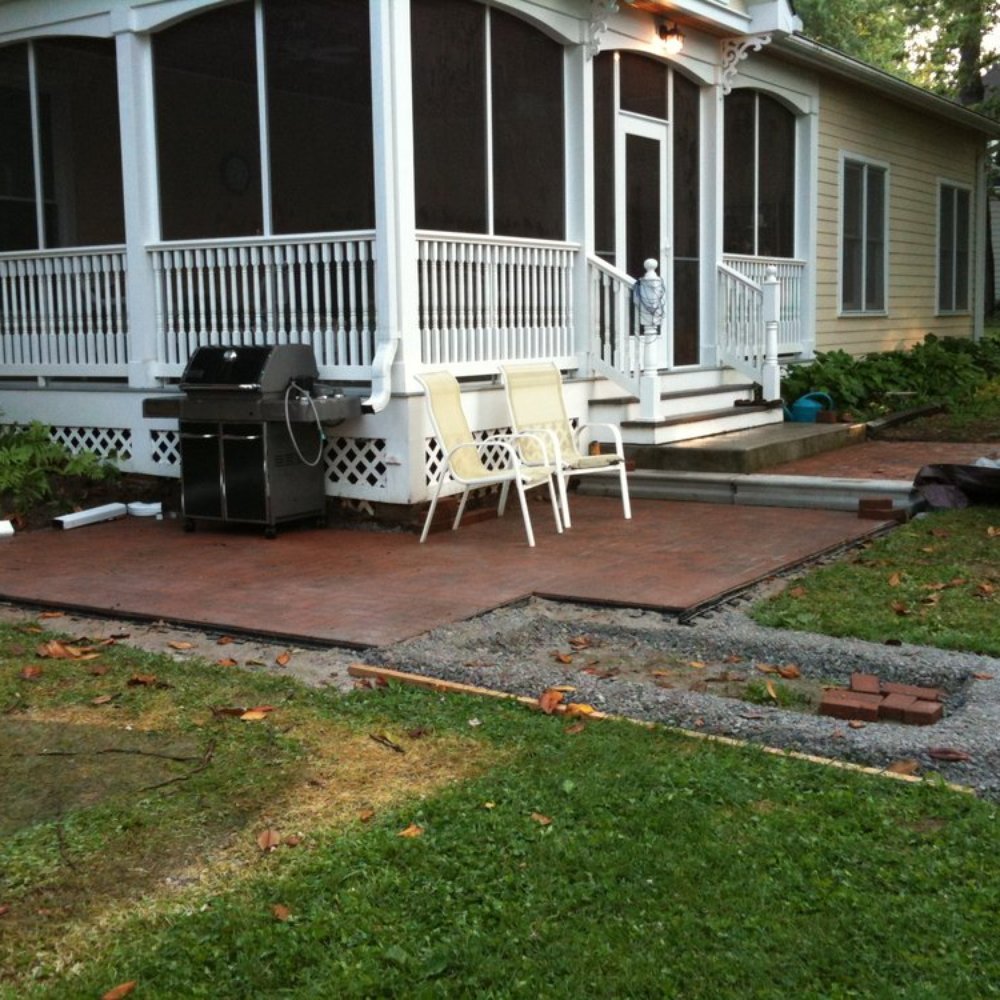 Brentwood Material - patio, nearly complete KUDOS to Brentwood materials - Building Supplies Near Me - Saint Louis, Missouri