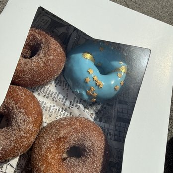 Dip and Sip Donuts - Apple Cider plus a special donation donut honoring the owner's son who survived cancer. - Donuts Near Me - Glenview , Illinois
