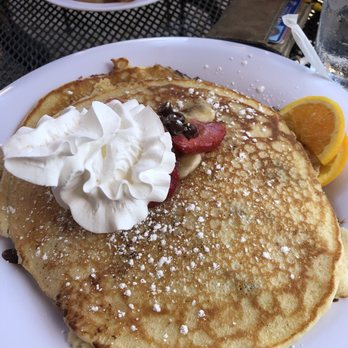 The Pancakery - Strawberry banana chocolate chip pancakes!!! Yes!!! - Breakfast & Brunch Near Me - Destin, Florida