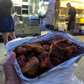 Fat Ni BBQ Cart - Large Stinky Tofu $10 - Barbeque Near Me - Flushing, New York Fat Ni BBQ Cart - Large Stinky Tofu $10 - Barbeque Near Me - Flushing, New York