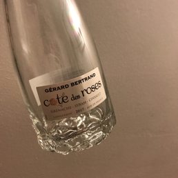 the label on a glass bottle