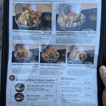 Hannosuke - Tendon menu - Japanese Near Me - San Jose, California