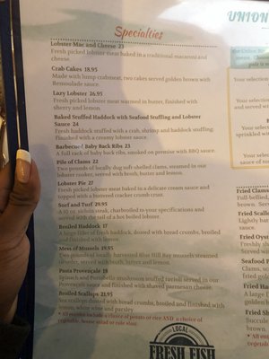 Menu photo 8 Union River Lobster Pot Ellsworth, ME Menu photo 8 Union River Lobster Pot Ellsworth, ME