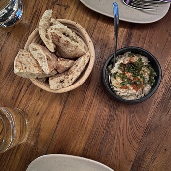 Qanoon - BABA GANOUSH Eggplant, tahini, lemon, olive oil - Middle Eastern Near Me - New York, New York