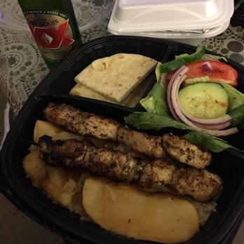 Just Kabobs - Chicken kabob plate , pretty dam good - Greek Near Me - St Charles, Illinois