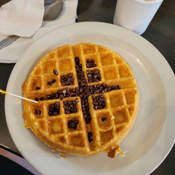 Colonial Pancake House - Gf chocolate chip waffle - Breakfast & Brunch Near Me - Williamsburg, Virginia