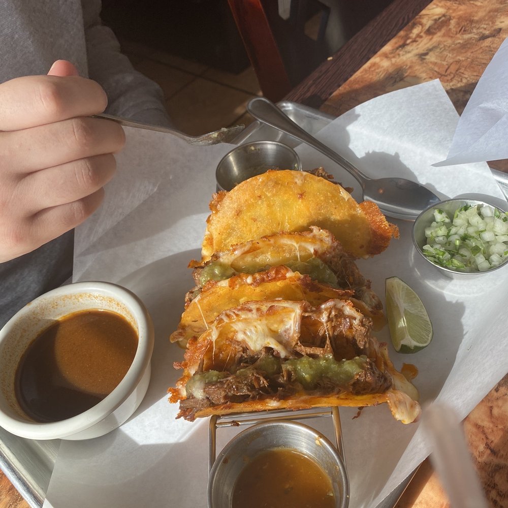 Del Barrio Cafe - Birria tacos with cheese - Mexican Near Me - Midvale, Utah
