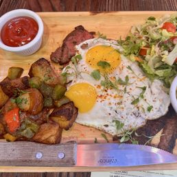 STEAK AND EGGS