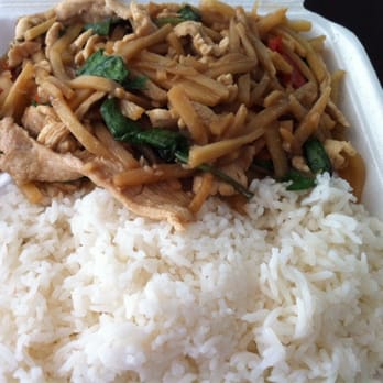 Bangkok Chef - Thai Basil Chicken with Jasmine rice - Thai Near Me - Honolulu, Hawaii