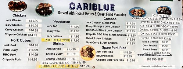 Menu photo 2 Cariblue Restaurant Modesto, CA Menu photo 2 Cariblue Restaurant Modesto, CA