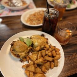 Haymaker - Huevos Benedicto  Cold Brew  Old Fashioned (i forget what they called it on the menu but the one with the Buffalo Trace)