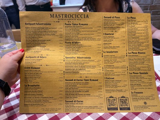 Menu photo 1 Mastro Ciccia Rome, RM