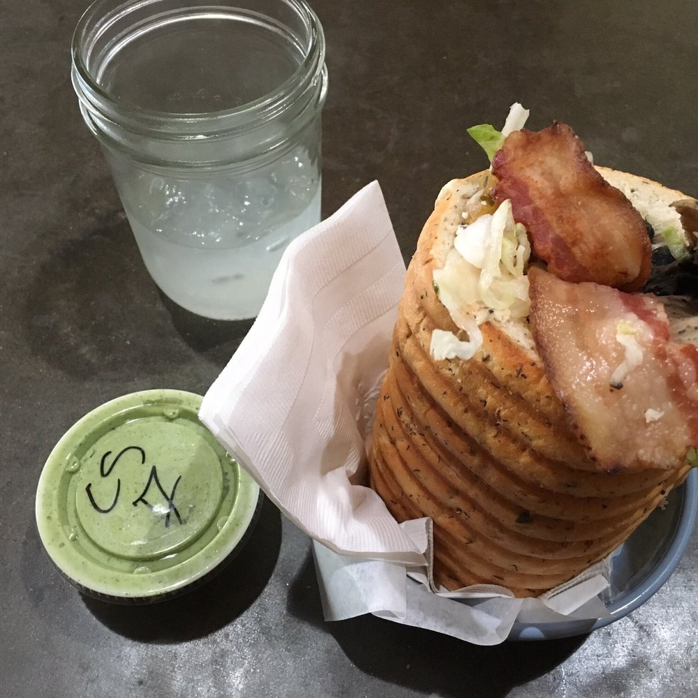 Staggering Ox - Yo Momma Osama! Bacon @ gyro meat in a bread koozie - Sandwiches Near Me - Helena, Montana Staggering Ox - Yo Momma Osama! Bacon @ gyro meat in a bread koozie - Sandwiches Near Me - Helena, Montana