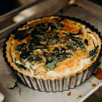 Curate Annapolis - Scratch Made Spinach, Cheese & Onion Quiche from Curate Cafe & Bakery - Coffee & Tea Near Me - Annapolis, Maryland