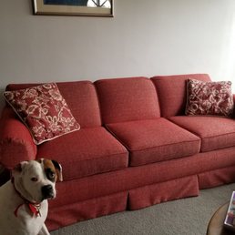 Just had redone sofa bed and love seat delivered. Used a durable stain resistant fabric. Oscar has lots of choices to choose from! Just had redone sofa bed and love seat delivered. Used a durable stain resistant fabric. Oscar has lots of choices to choose from!